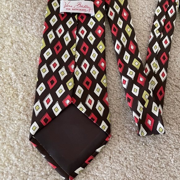 NWOT Vera Bradley for Baekgaard 100% Silk Men’s Tie. - Picture 7 of 10
